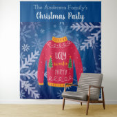 Tenture Chemise de Noël hideuse à motifs flocons de neige  (En situation)