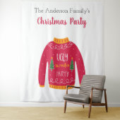 Tenture chemise de Noël laide rouge blanc amusant (En situation)