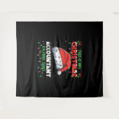 Tenture Chemise de pyjama de feux de Noël du comptable (Devant (Horizontal))