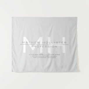 Tenture Chemise grise pour hommes à monogramme