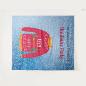 Tenture chemise laide de fête de Noël rouge bleu neige (Devant (Horizontal))