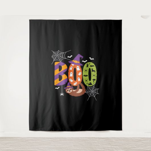 Tenture Chemise T Essentielle Halloween Sloth Boo Lazy (Devant)
