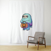 Tenture Chemise T-Shirt de Sloth Ghost Halloween surdimens (En situation)