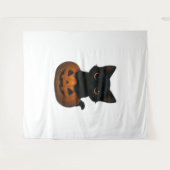 Tenture Chemise T-Shirt retro Halloween Ghost et Chat surd (Devant (Horizontal))