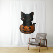 Tenture Chemise T-Shirt retro Halloween Ghost et Chat surd (En situation)