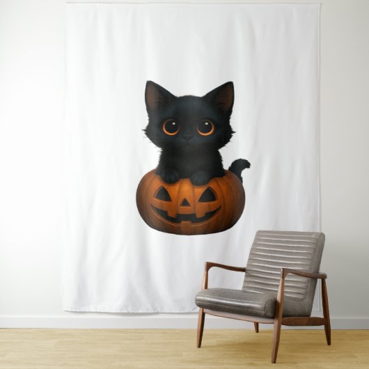 Tenture Chemise T-Shirt retro Halloween Ghost et Chat surd (En situation)