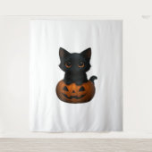 Tenture Chemise T-Shirt retro Halloween Ghost et Chat surd (Devant)