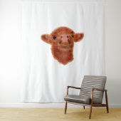 Tenture Chemise T surdimensionnée de la vache Highland (En situation)