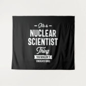Tenture Chercheur en nucléaire Titre du travail Cadeau (Devant (Horizontal))