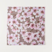 Tenture Cherry Blossom Branches Motif aquarelle (Devant (Horizontal))