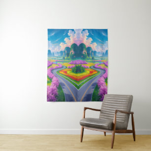 Tenture "Cherry Blossom Journey - Dream Landcape Wall Art