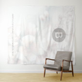 Tenture Cherry Blossom Monogram Mariage fond (En situation (horizontale))