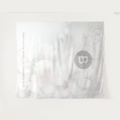 Tenture Cherry Blossom Monogram Mariage fond (Devant (Horizontal))