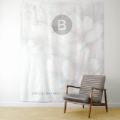 Tenture Cherry Blossom Monogram Mariage fond (En situation)