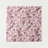Tenture Cherry Blossom Rose : Printemps tendre (Devant (Horizontal))