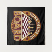 Tenture ChessBoard Citation Joueur d'échecs Penser Jeu Boa (Devant (Horizontal))