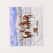 Tenture Chestnut Pinto Sorrel Peinture Quarter Chevaux Dan (Devant)