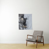 Tenture Cheval à travers la neige (En situation)