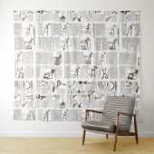 Tenture Cheval Antique Publicité Journal Art (En situation (horizontale))