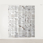 Tenture Cheval Antique Publicité Journal Art (Devant)