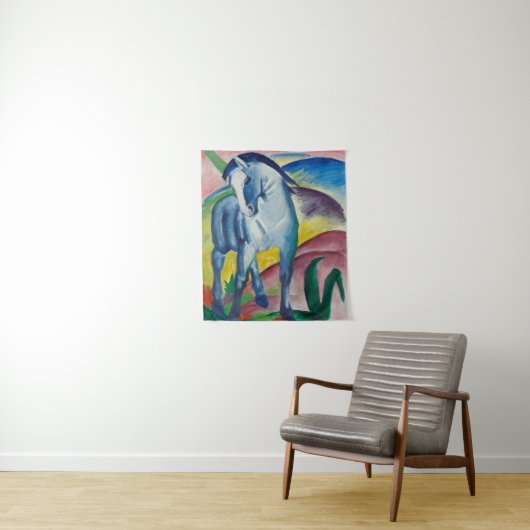 Tenture Cheval Bleu Franz Marc Peinture (En situation)