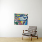 Tenture Cheval Bleu Franz Marc Peinture (En situation (horizontale))