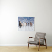 Tenture Cheval courant dans la neige (En situation (horizontale))