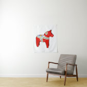 Tenture Cheval dalécarlien (En situation)