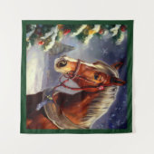 Tenture Cheval de Noël 1 (Devant (Horizontal))