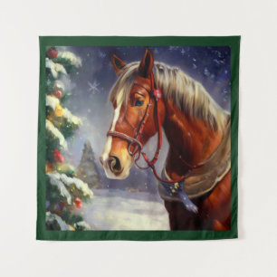 Tenture Cheval de Noël 1