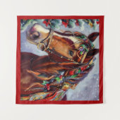 Tenture Cheval de Noël 2 (Devant (Horizontal))
