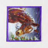 Tenture Cheval de Noël 3 (Devant (Horizontal))