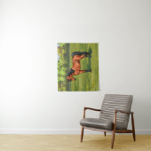 Tenture Cheval égyptien arabe de la baie (En situation)