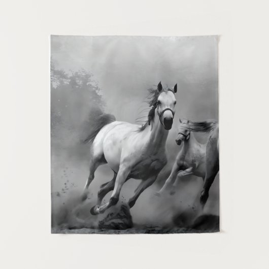Tenture Cheval en course (Devant)