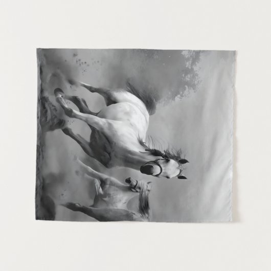 Tenture Cheval en course (Devant (Horizontal))