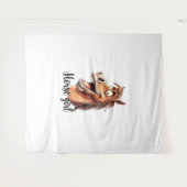 Tenture Cheval Fille Drôle Cheval (Devant (Horizontal))