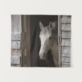 Tenture Cheval gris-jument (Devant (Horizontal))