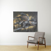 Tenture cheval noir tendance (En situation (horizontale))