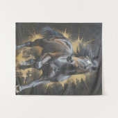 Tenture cheval noir tendance (Devant (Horizontal))
