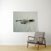 Tenture Cheval Perçant le Brouillard - Art Abstrait (En situation (horizontale))