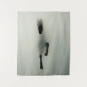 Tenture Cheval Perçant le Brouillard - Art Abstrait (Devant)