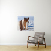 Tenture Cheval Pinto mont Moran en hiver (En situation (horizontale))