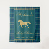 Tenture Cheval Plaid Classy Baby shower équestre fond (Devant)