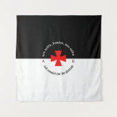 Tenture Chevalier modèle Alpha-Omega Non Nobis Domine (Devant)