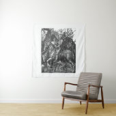 Tenture Chevalier Mort Diable Albrecht Durer gravure art p (En situation)