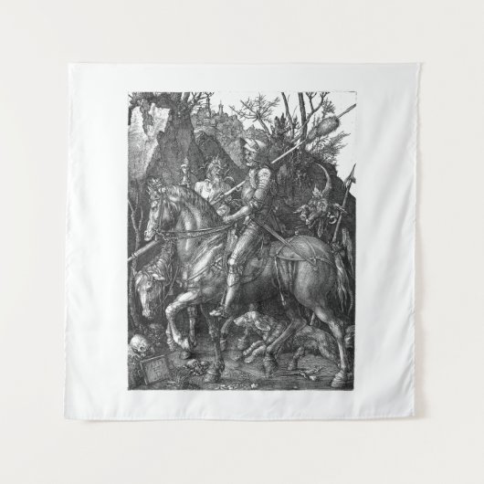 Tenture Chevalier Mort Diable Albrecht Durer gravure art p (Devant)