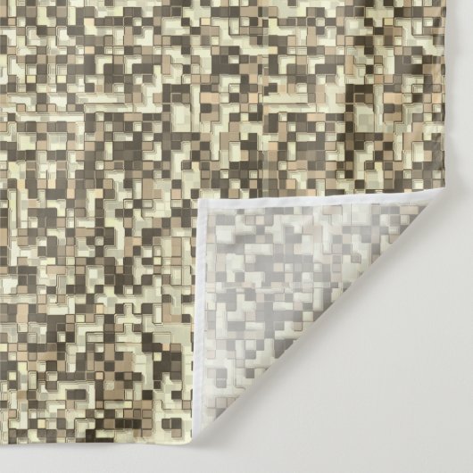 Tenture Chevauchement de petits carrés dans les tons beige (Détail)