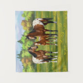 Tenture Chevaux Appaloosa De Baie Brown En Pâturage D'Été (Devant)