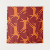 Tenture Chevaux : Beauté équestre rouge sans mer. (Devant (Horizontal))