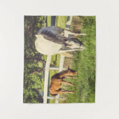 Tenture Chevaux Bébé Animaux de ferme Moyen (Devant)